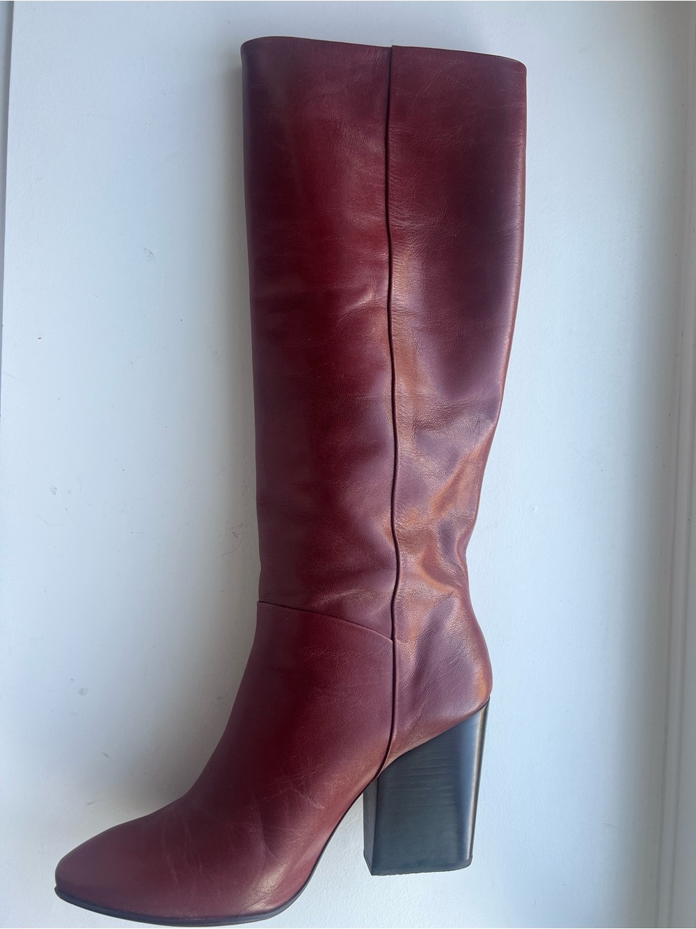 Rachel Comey Tall Burgundy Leather Boots